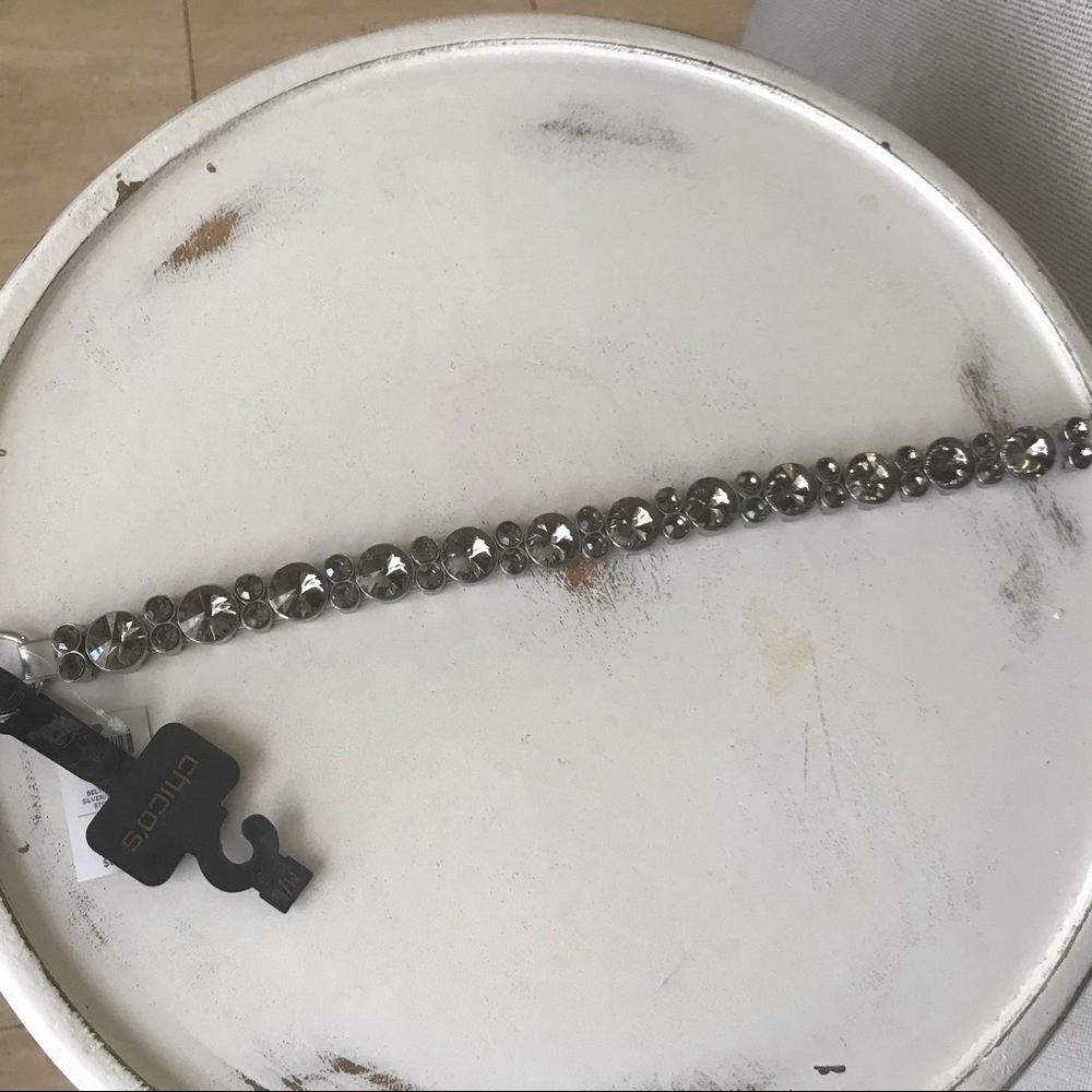 Chico’s silver and rhinestone belt